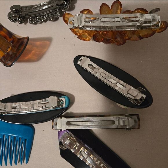 VTG Lot of 55 + Hair Clips,Barretes Made In France US, HK Hand Pained Rare - Picture 16 of 16